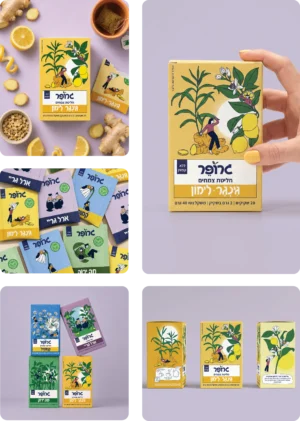 תה ג'ינג'ר לימון אורגני